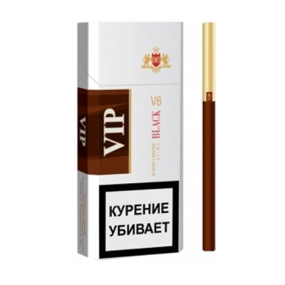 Армянские Сигареты "VIP Black" V6 Slims 100mm "GRAND TABACCO"