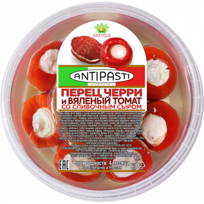 Перец черри и вяленый томат со сливочным сыром 250г АМИГА